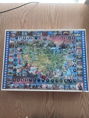 New Vintage 1000 Piece United States Presidents Puzzle Fun Family Game Night!